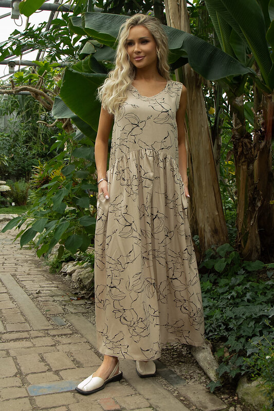 LT Collection Сарафан 532775 П13547-1М бежевый