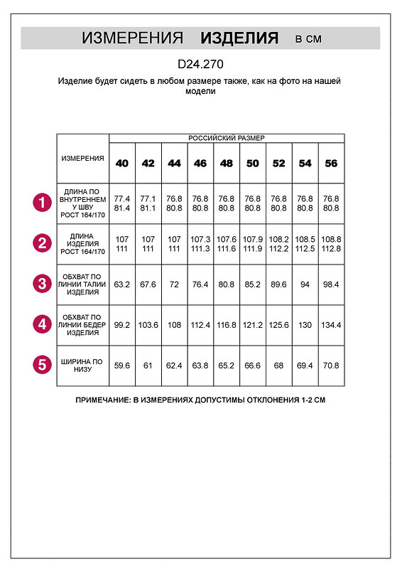 VILATTE Брюки 533456 D24.270 синий-белый