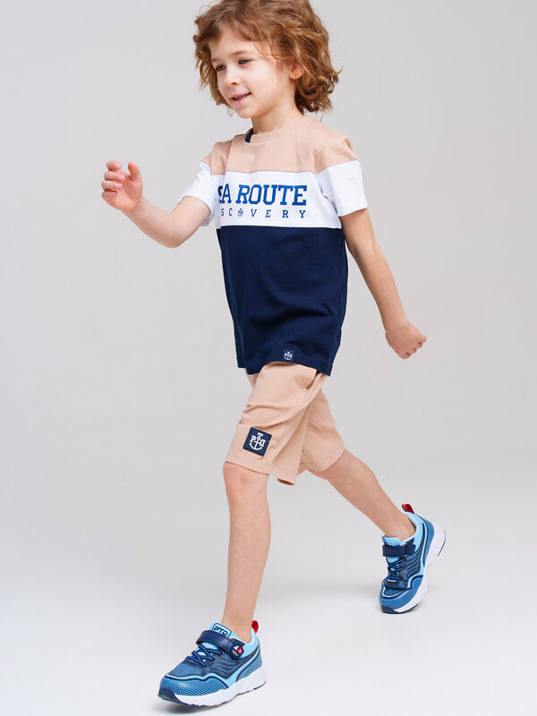 PLAYTODAY Комплект 536872 12512385 бежевый,тёмно-синий,белый