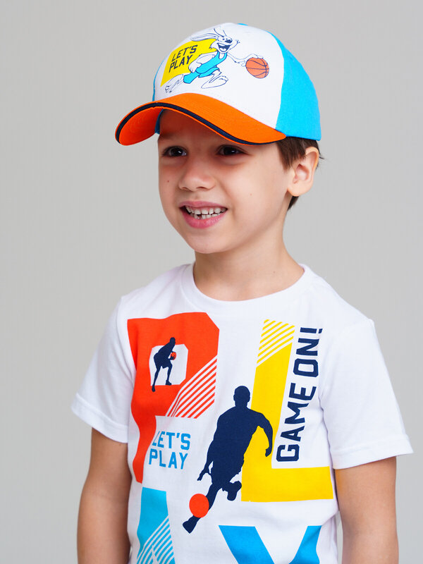 PLAYTODAY Кепка 537398 12512316 белый,оранжевый,голубой