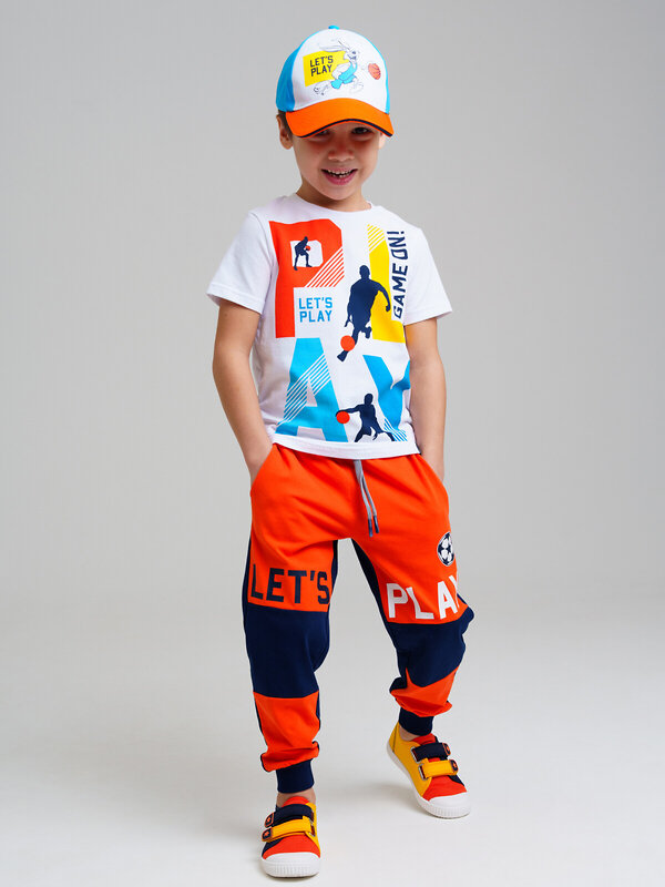 PLAYTODAY Кепка 537398 12512316 белый,оранжевый,голубой