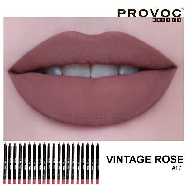 Provoc Гелевый карандаш-подводка для губ водостойкий / Semi Permanent Gel Eye Liner Filler №17 Vintage Rose, коричнево-малиновый 538621 7852 