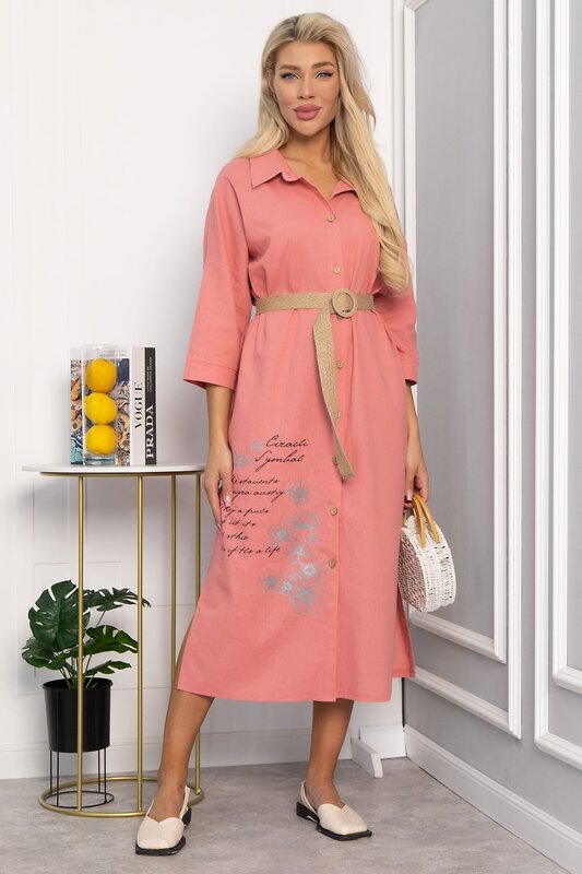 LT Collection Платье 539462 П13701-7М коралловый