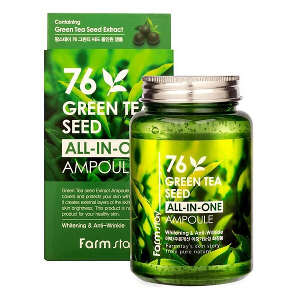 Farm Stay Многофункциональная ампульная сыворотка с зелёным чаем / 76 Green Tea All-In One Ampoule, 250 мл 541007 13231 