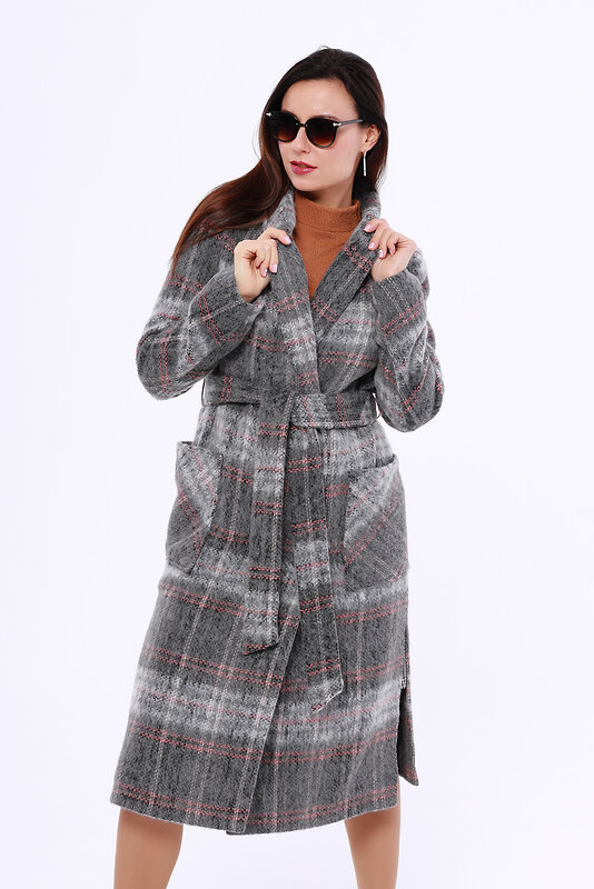ARGENT Пальто 87531 VZU910330 Серый/клетка