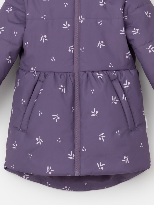 CROCKID Куртка 542259 ВК 38119/н/1 ГР темный баклажан, мини цветы
