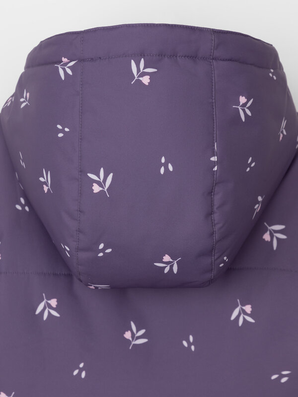 CROCKID Куртка 542259 ВК 38119/н/1 ГР темный баклажан, мини цветы