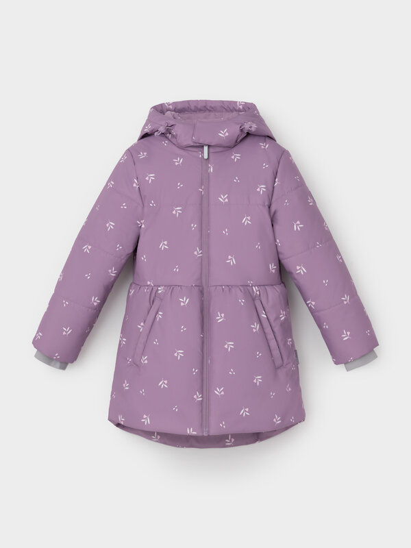 CROCKID Куртка 542260 ВК 38119/н/2 ГР насыщенный виноград, мини цветы
