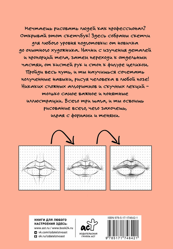 АСТ Мастеров Михаил "Рисуем человека по точкам карандашом" 545271 978-5-17-174642-1 