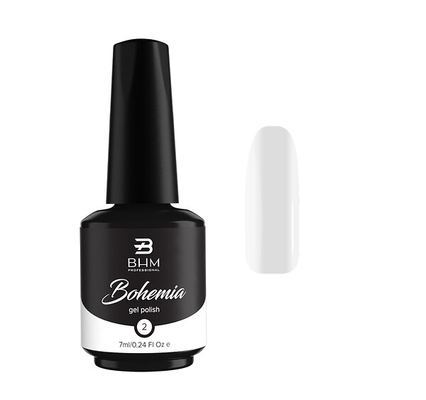 BHM Professional Гель-лак для ногтей / Perfect white 002, 7 мл 545901 12564 