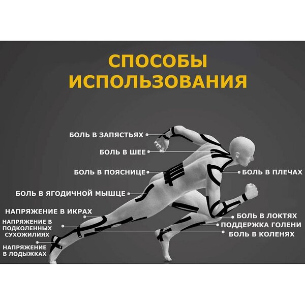 Blossom Life Кинезио тейп для тела с турмалином, 3 м 545961 18236 
