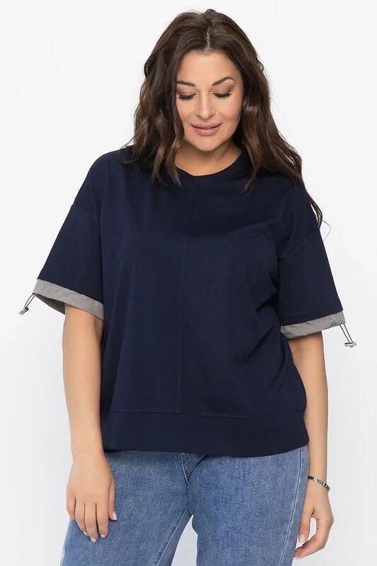 LT Collection Блуза 546036 Б13941-1М темно-синий
