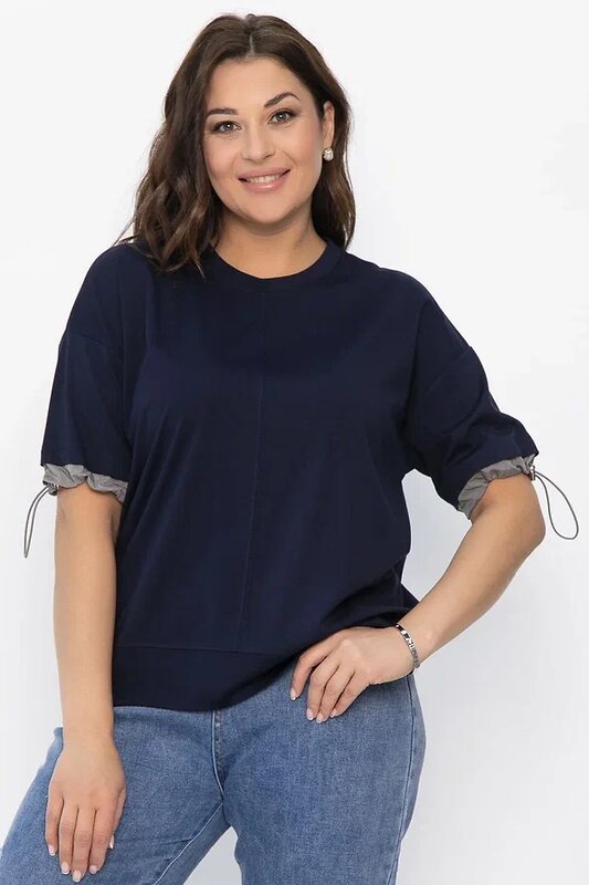 LT Collection Блуза 546036 Б13941-1М темно-синий