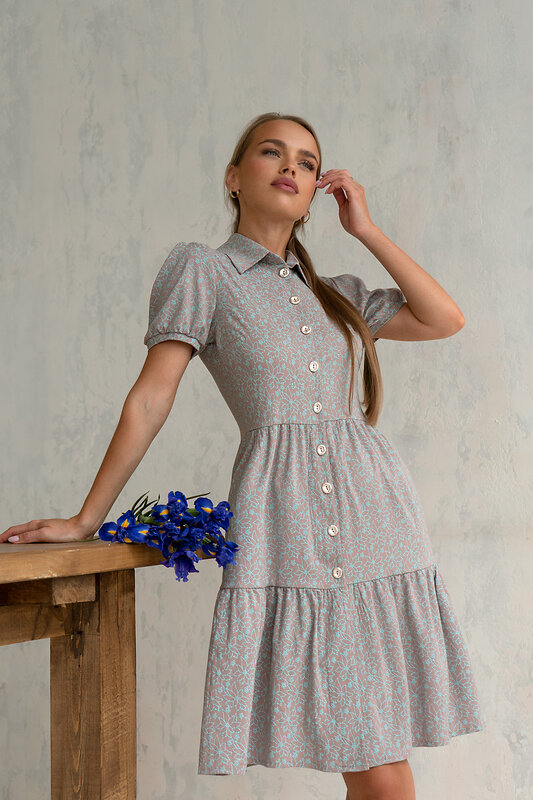 Open-style Платье 546242 5350 бирюзовый/серый