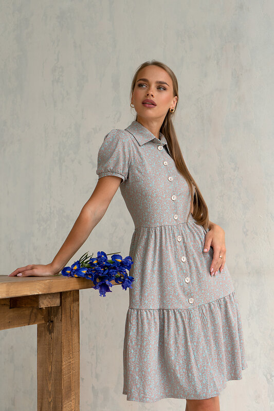 Open-style Платье 546242 5350 бирюзовый/серый