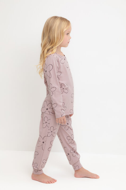 CROCKID Пижама 547467 К 1561 розово-сиреневый, контурные цветы
