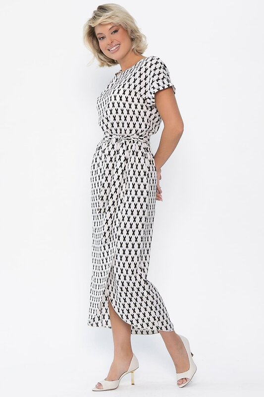 LT Collection Платье 548370 П14046-12М черно-белый