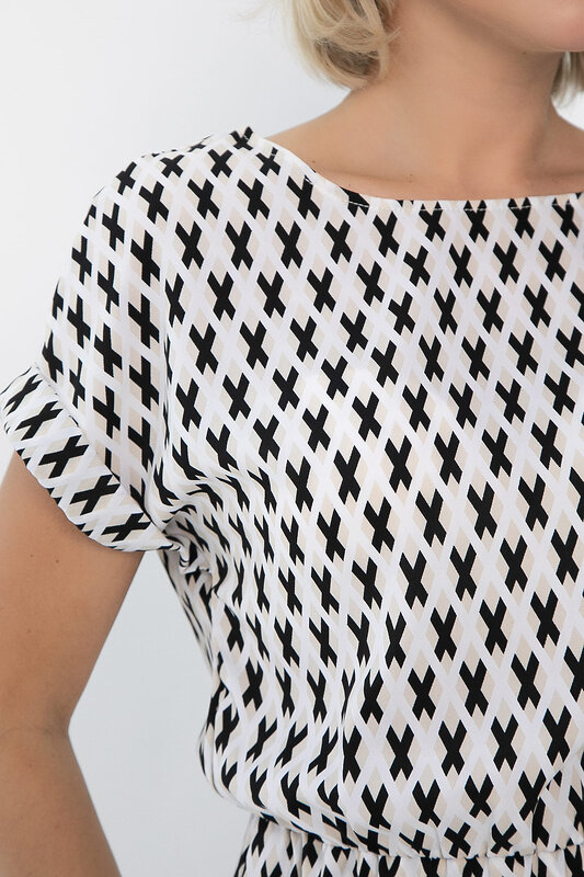 LT Collection Платье 548370 П14046-12М черно-белый