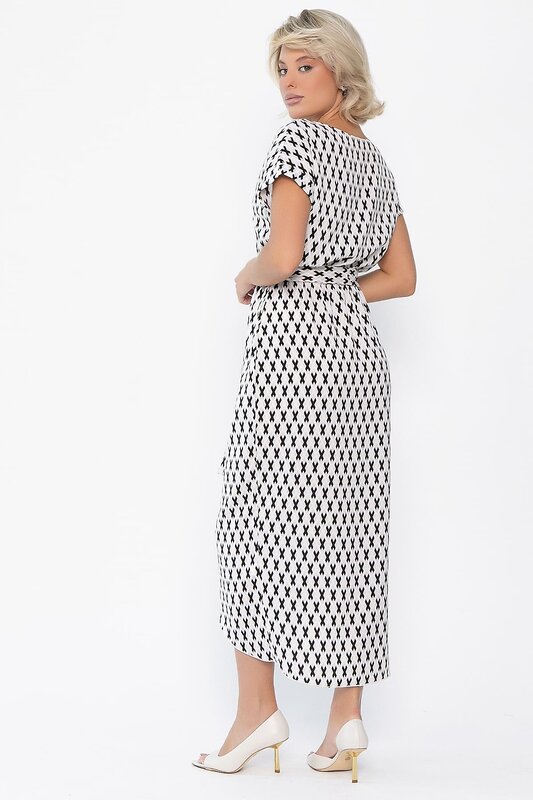 LT Collection Платье 548370 П14046-12М черно-белый