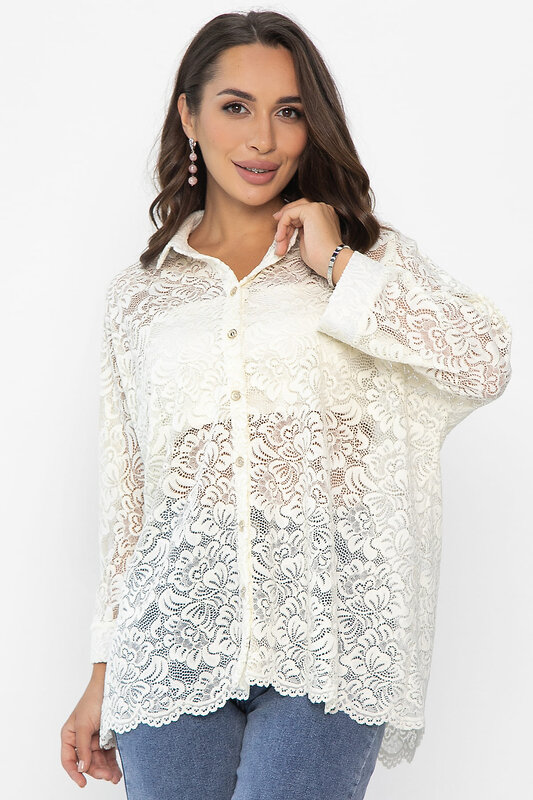 LT Collection Рубашка 548371 Б14048-10М молочный
