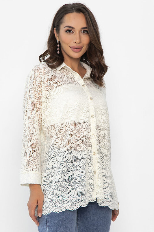 LT Collection Рубашка 548371 Б14048-10М молочный