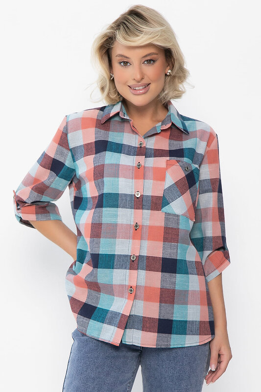 LT Collection Рубашка 548374 Б14038-18М мультиколор