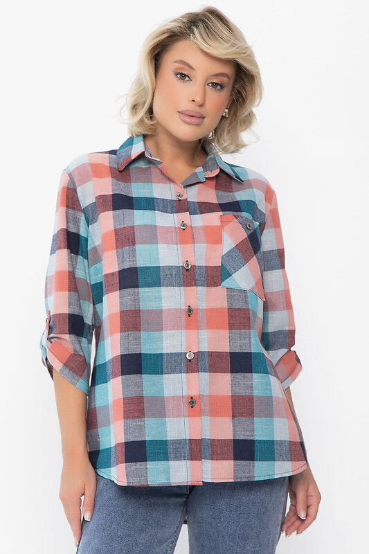 LT Collection Рубашка 548374 Б14038-18М мультиколор