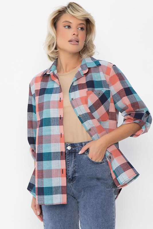 LT Collection Рубашка 548374 Б14038-18М мультиколор