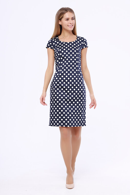 VISERDI Платье 88675 2739-гтсс 459690 Синий/горох