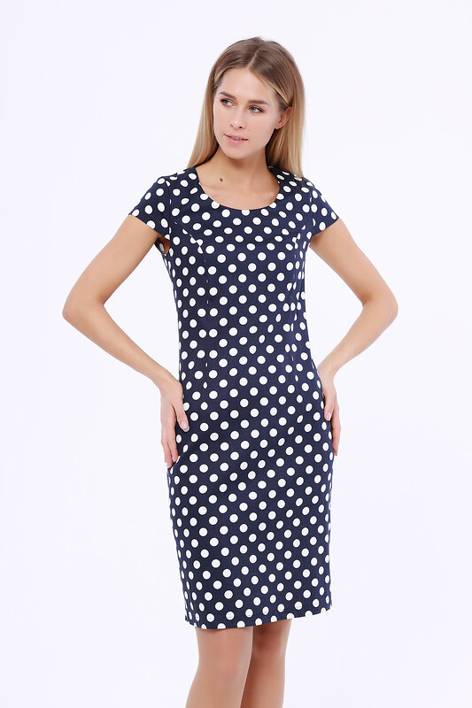 VISERDI Платье 88675 2739-гтсс 459690 Синий/горох