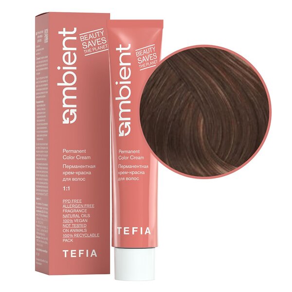 TEFIA  Ambient 7.3 Перманентная крем-краска для волос / Блондин золотистый, 60 мл 551910 22152 