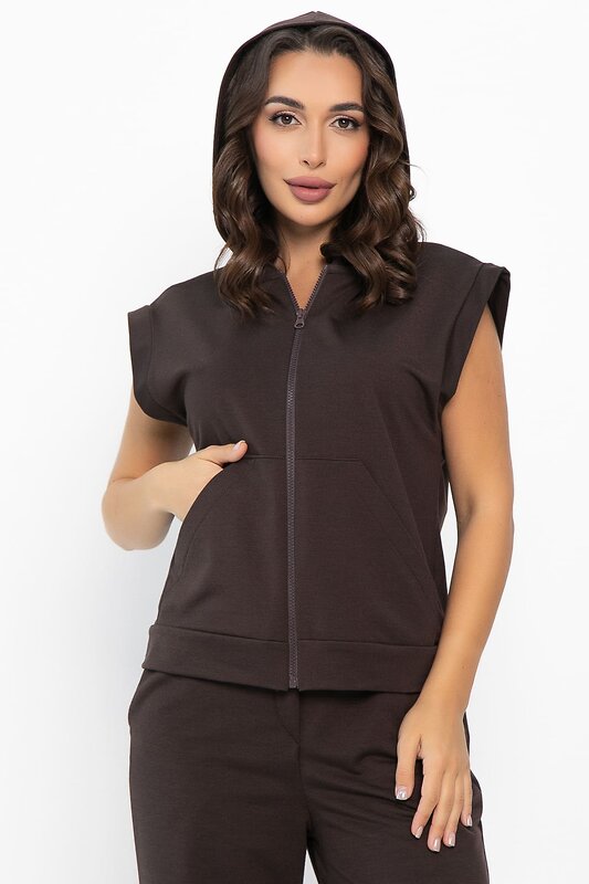 LT Collection Жилет 552244 Б14141-25М горький шоколад