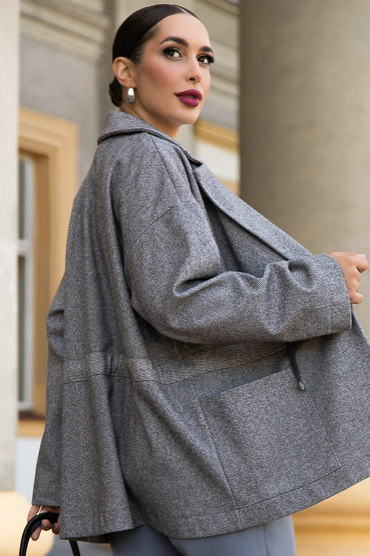 LT Collection Пальто 555463 Б14131-7М серый
