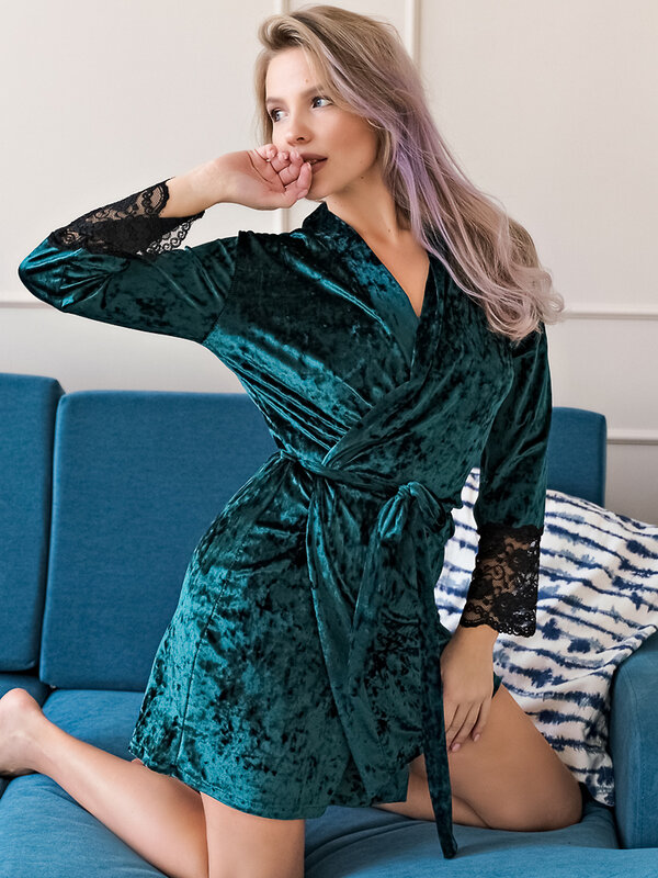 ОПТМОДА Халат 555571 ХЛ-007БТ/ИЗУ Изумруд