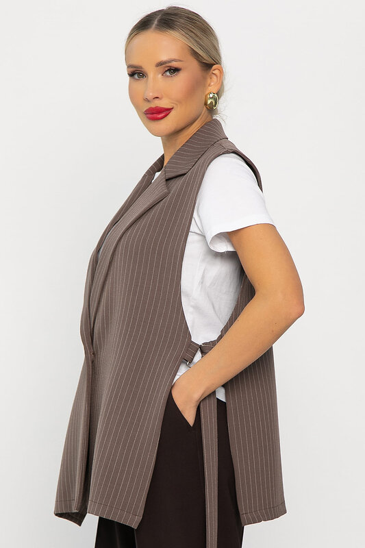 LT Collection Жилет 555970 Б14214-4М коричневый