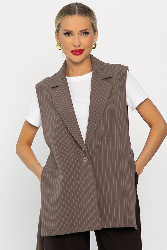 LT Collection Жилет 555970 Б14214-4М коричневый