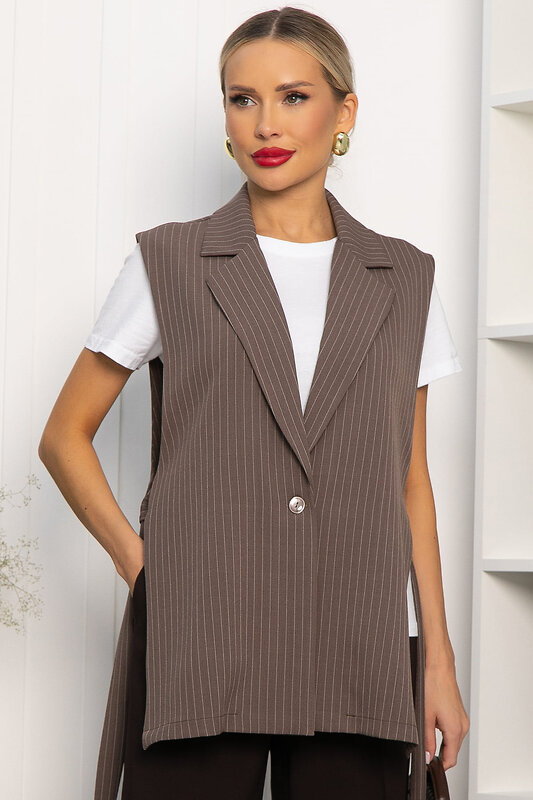 LT Collection Жилет 555970 Б14214-4М коричневый