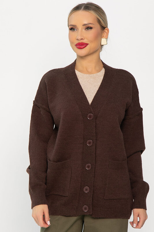 LT Collection Кардиган 555978 Б14234-20М коричневый