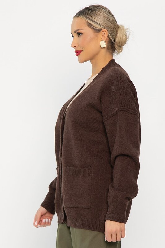 LT Collection Кардиган 555978 Б14234-20М коричневый