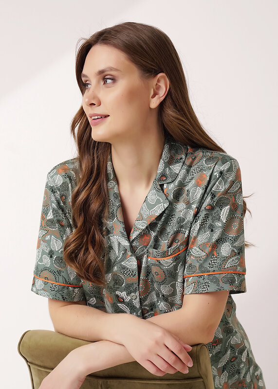CLEVER Платье 556211 LDR15-1184/1 зелёный/т.оранжевый