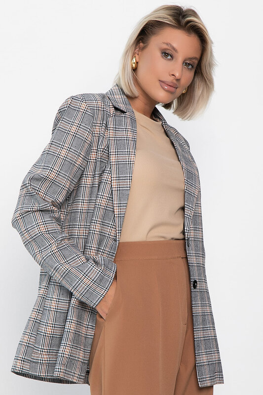 LT Collection Жакет 556546 Б14110-33М Серо-бежевый