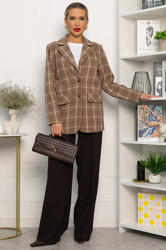 LT Collection Пиджак 556553 Б14157-7М Коричневый