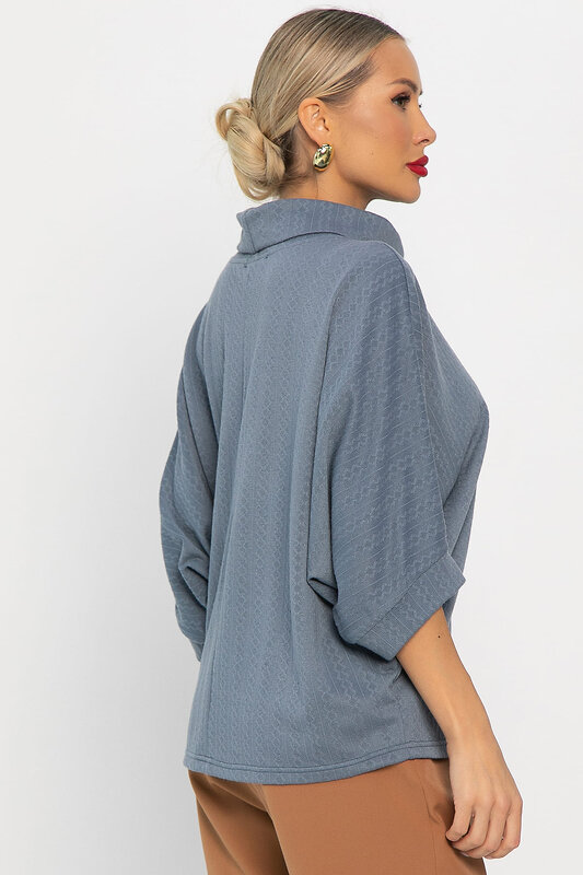 LT Collection Блуза 556561 Б14198-12М Серо-синий