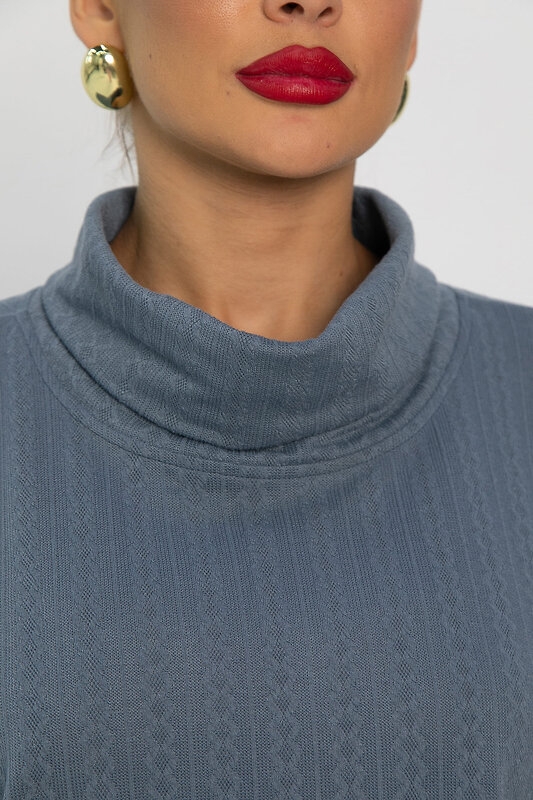 LT Collection Блуза 556561 Б14198-12М Серо-синий