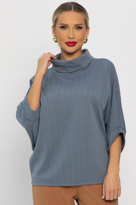 LT Collection Блуза 556561 Б14198-12М Серо-синий