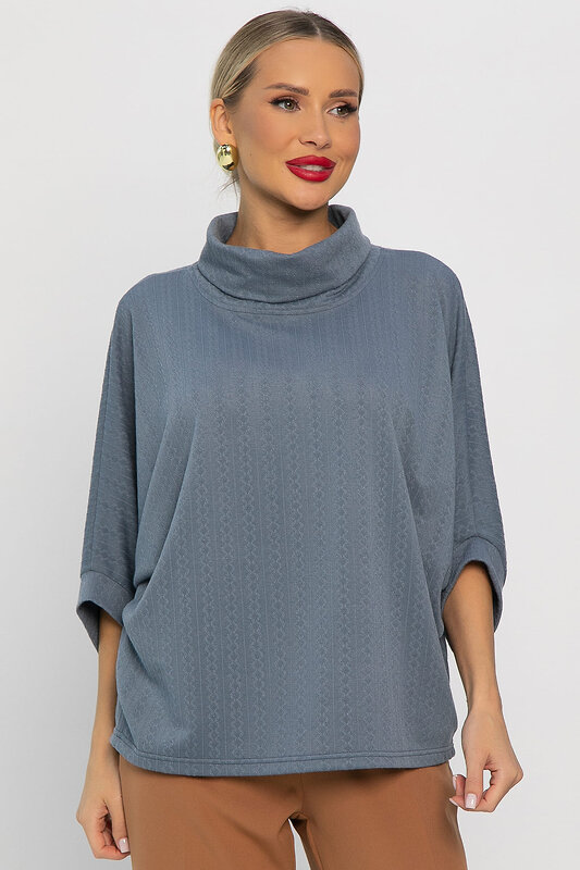 LT Collection Блуза 556561 Б14198-12М Серо-синий