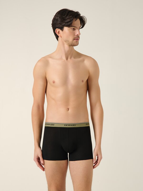 DiWaRi Трусы 556962 PREMIUM MSH 1568 (бандероль) black-khaki strip