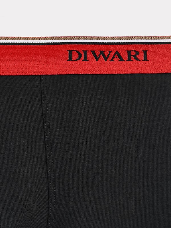 DiWaRi Трусы 556963 PREMIUM MSH 1568 (бандероль) black-red strip