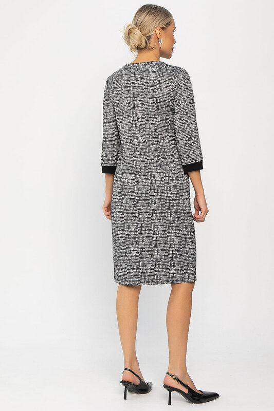 LT Collection Платье 557288 П13747-19М темно-серый/черный