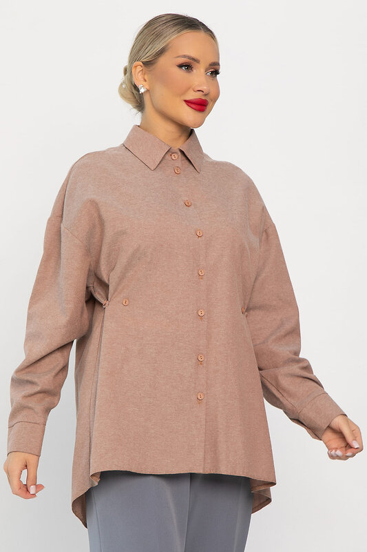 LT Collection Рубашка 557292 Б14191-5М бежевый